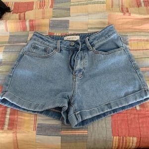 PacSun June Blue Denim Mom Shorts